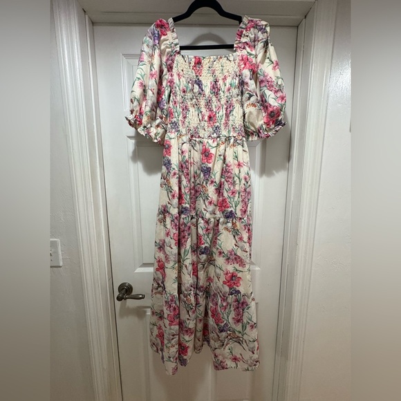 Baltic Born Tulsa Smocked Floral Maxi Dress  - SIZE 2XL - Picture 3 of 13